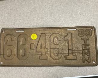 VINTAGE LICENSE PLATE