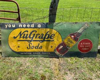 VINTAGE NUGRAGE SODA SIGN