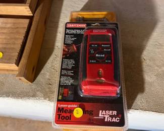 BENCH VISE AND CRAFTSMAN LASER MEASURING TOOL