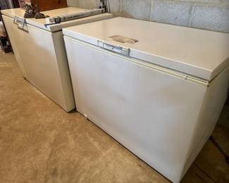 TWO CHEST FREEZERS