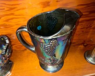 CARNIVAL GLASS PITCHER