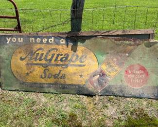 VINTAGE NUGRAPE SODA SIGN