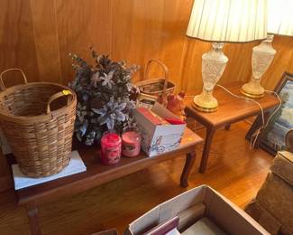 COFFEE TABLE AND TWO END TABLES
