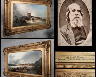 Pair of E.C. Williams Antique Oil Paintings - $2,195 or bid #2