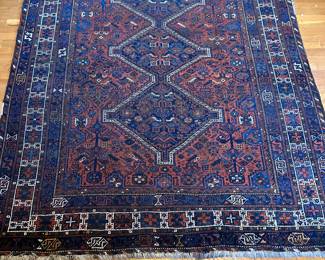 67” x 84” antique wool Persian rug $549 or bid #13