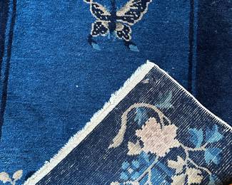 Chinese Wool Rug Butterfly/Moth Rug - Bid # 18