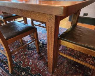 Vintage Oak Dining Set for 4 $395 or bid #49