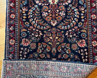 Hand-Tied Wool Area Rug 4’ x 2’ - Bid #19