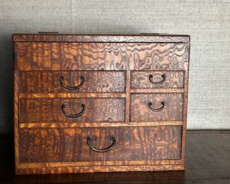 Vintage Miniature Tansu Jewelry Chest - Bid #12