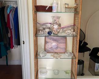 Wicker Glass Shelf, Shells