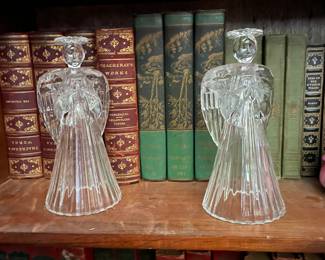 Glass angel statues 