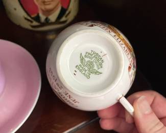 Bottom side of Royal family collectable ceramic dishware
