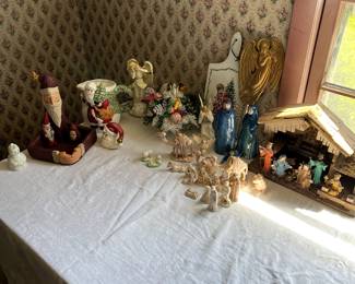 Delicate ceramic religious Christmas decor 