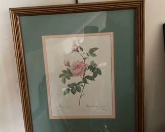 Gold framed floral painting 