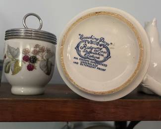 Bottom side of decorative cup in kitchen 