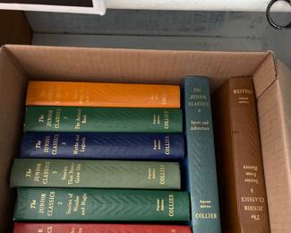 Box of assorted books