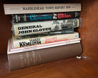 Vintage Marblehead books (living room)