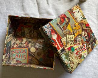 Decorative vintage Christmas box
