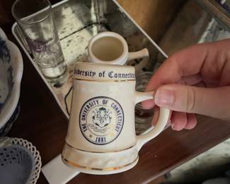 University of Connecticut miniature ceramic cup 