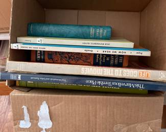 Box of assorted books
