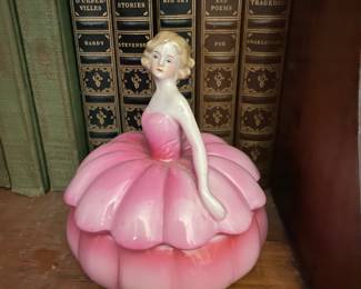 Ceramic ballerina dancer statue 