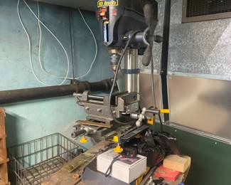 Drill press in basement 