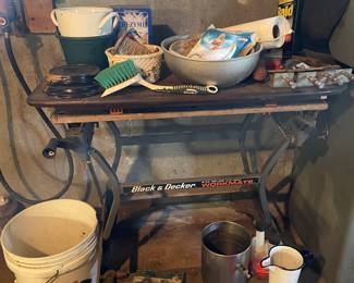 Assorted items in basement 