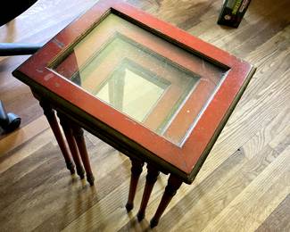 Three stackable side tables