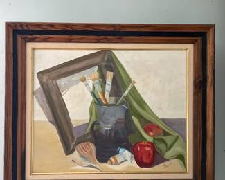 Painting in upstairs bedroom 