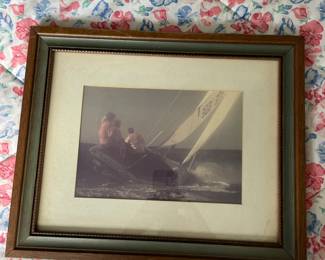 Framed photograph in upstairs bedroom 