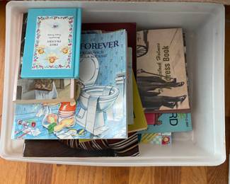 Box of assorted books
