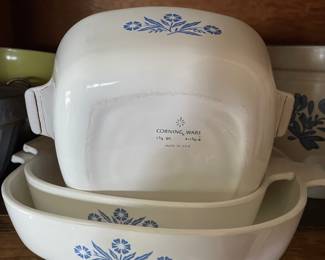 Bottom side of white and blue floral decorative bowls 