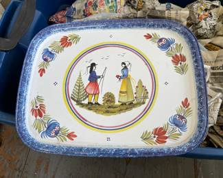Quimper tin tray 