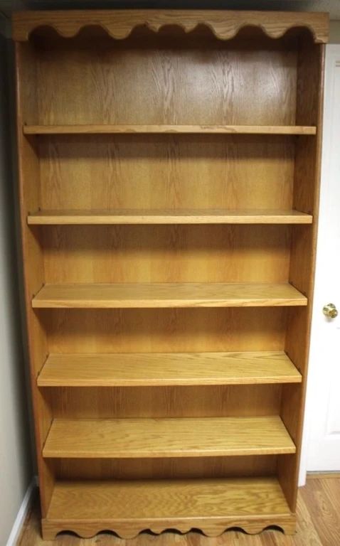 1 - Large Wood Bookshelf 84 x 44 x 12