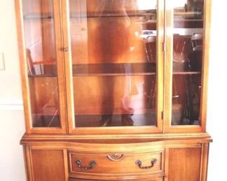 26 - Vintage Bowed Mahogany Breakfront 41 x 70.5 x 14.5
