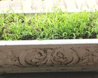 57 - Concrete Planter 29 x 14 x 9.5 painted
