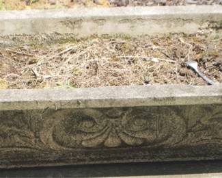 59 - Concrete Planter 29 x 14 x 9.5 AS IS Damage on one side
