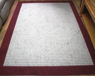 11 - Rug 5 x 7, cranberry edged color
