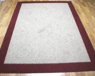2 - Rug 5 x 7, cranberry edged color
