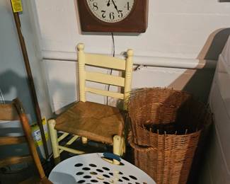 Chairs, baskets