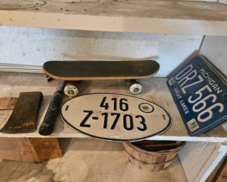 old license plates, 