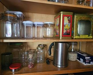 Old tins and jars