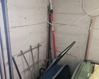 Wheelbarrow, tree trimmer