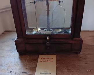 Fisher Scientific Diamond Scale, weights, attachments.