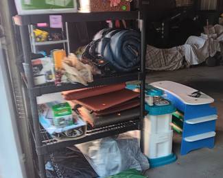 Camping supplies-Coleman tent for 6, air mattresses, pump, ground support mattresses, sleeping bag, utensils, water purifier.