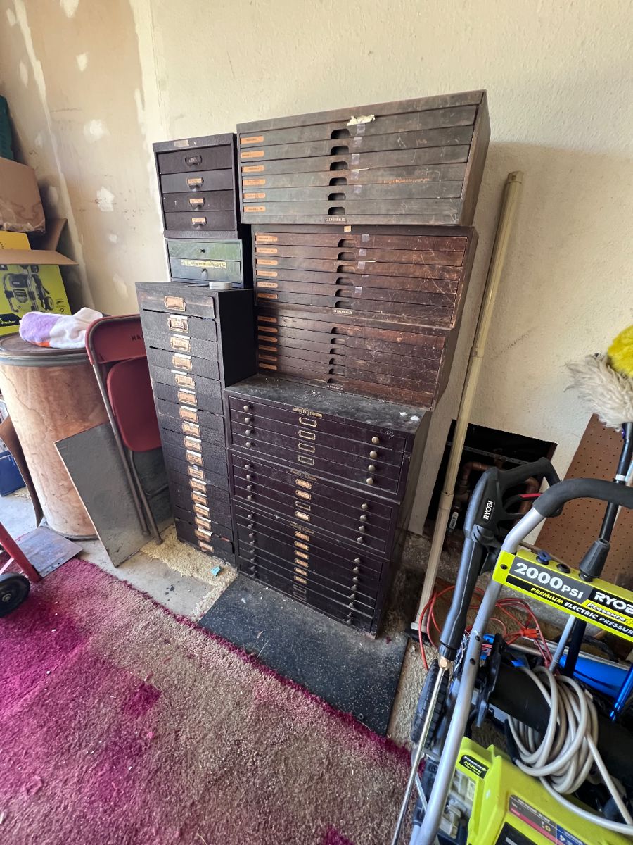 Antique watchmakers cabinet