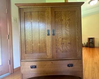 Stickley Media Cabinet With Samsung LED TV and Sony DVD Player