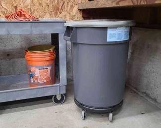 Rolling Work Cart Rolling Bin With Lid More