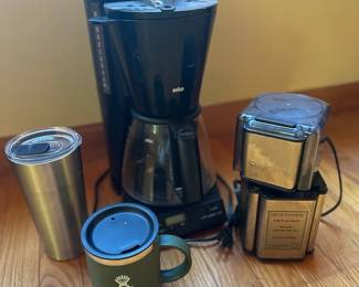 Braun Coffee Maker Cuisinart Grinder And Hydro Flask Mug