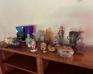 Egermann Glass Vase Norman Rockwells Gorham Figurine Silea Dish And Other Decor